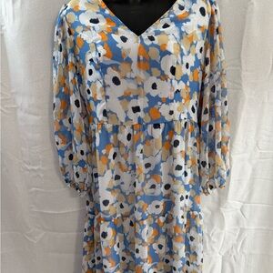 Joie Multicolor Floral Long Sleeve Dress